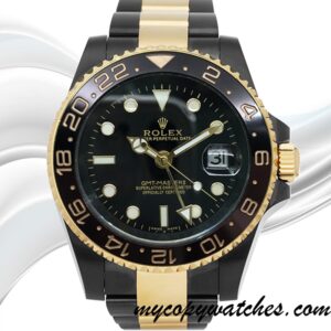 Copy Rolex GMT-Master II Rolex Calibre 2813 Men's 116713 Black Dial Two-tone