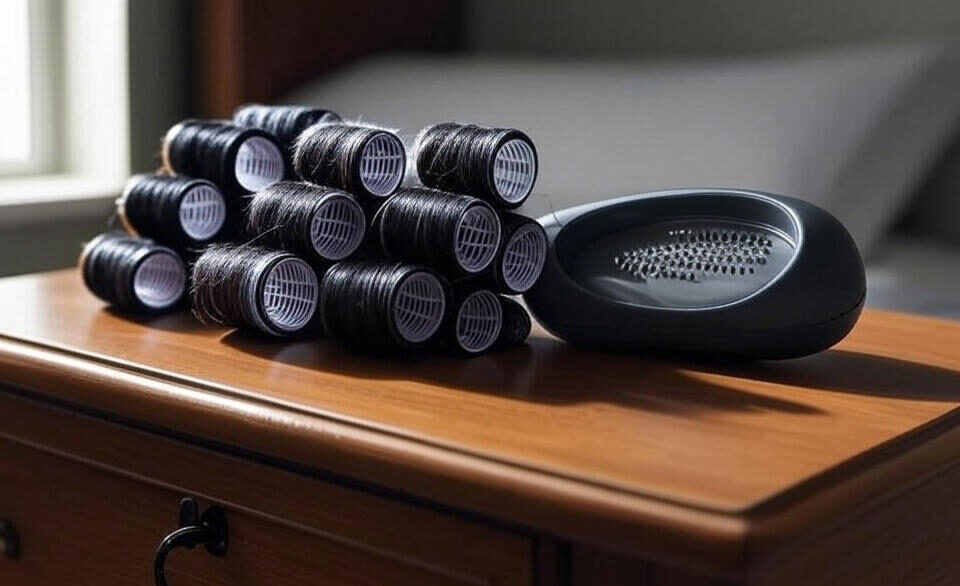 hair scalp massager Velcro hair curlers