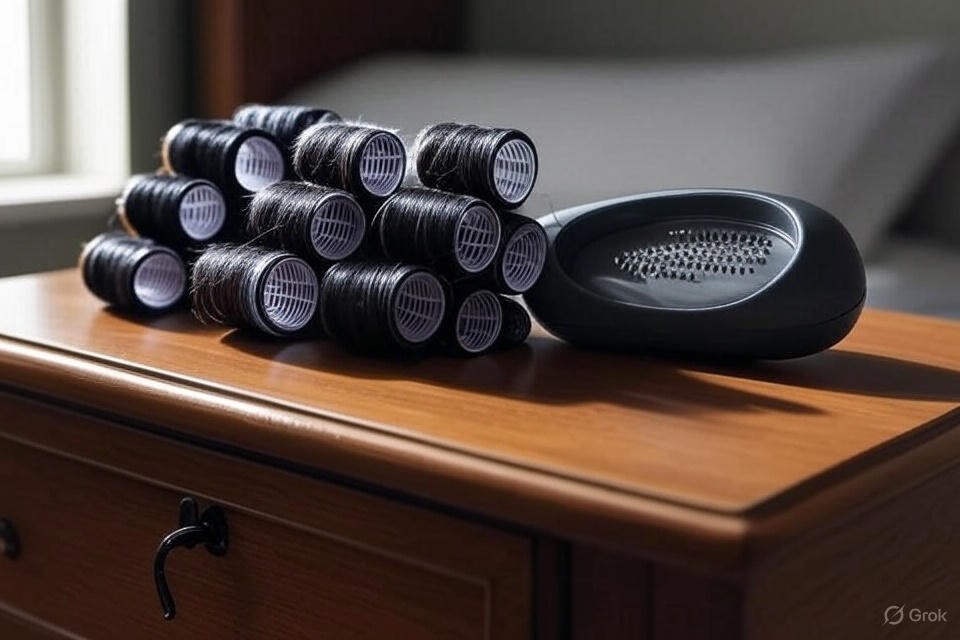 hair scalp massager Velcro hair curlers
