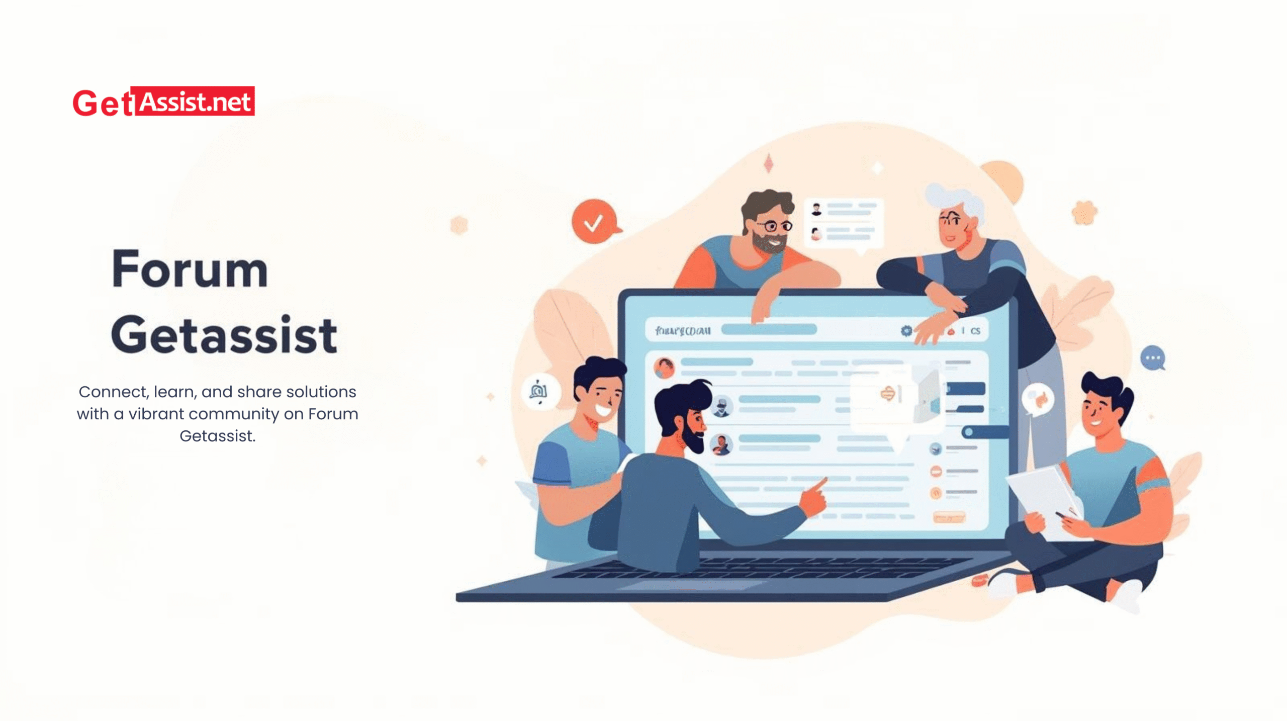 Users engaging in discussions and sharing knowledge on forum getassist
