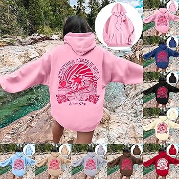 pink palm puff Hoodie