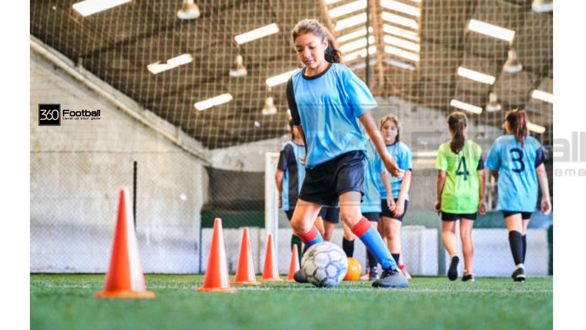 Techniktraining fußball Mädchen Zug