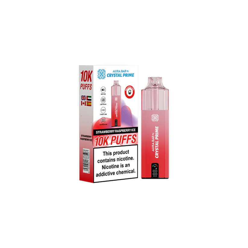 Crystal Prime Aura 10000 Box of 5 Premium Disposable Vape