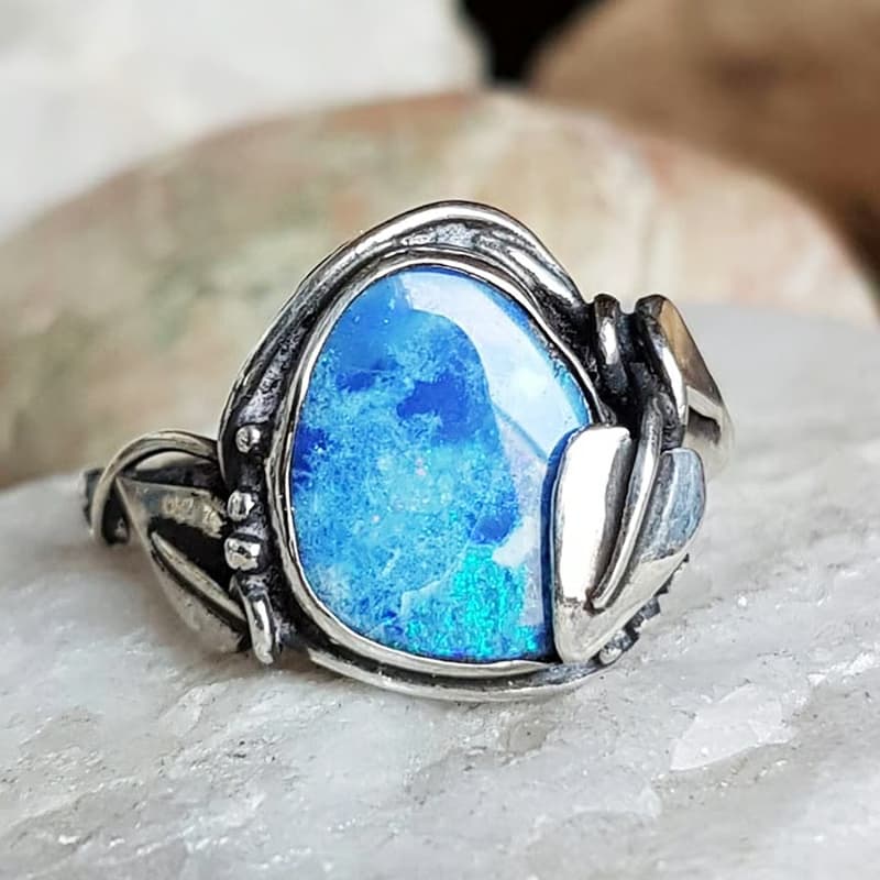 opal gemstone rings