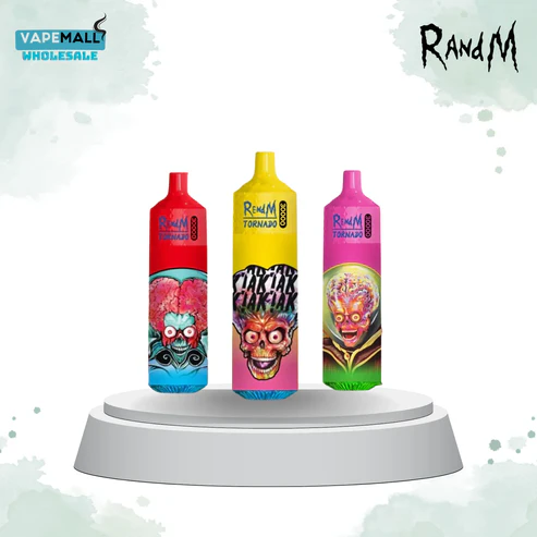 R and M 30000 puffs box of 10 displayed on a white background